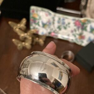 Silver Plated Vintage Napkin Ring “D”